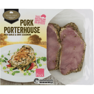 Seven Mile Pork Porterhouse with Garlic and Chive Seasoning