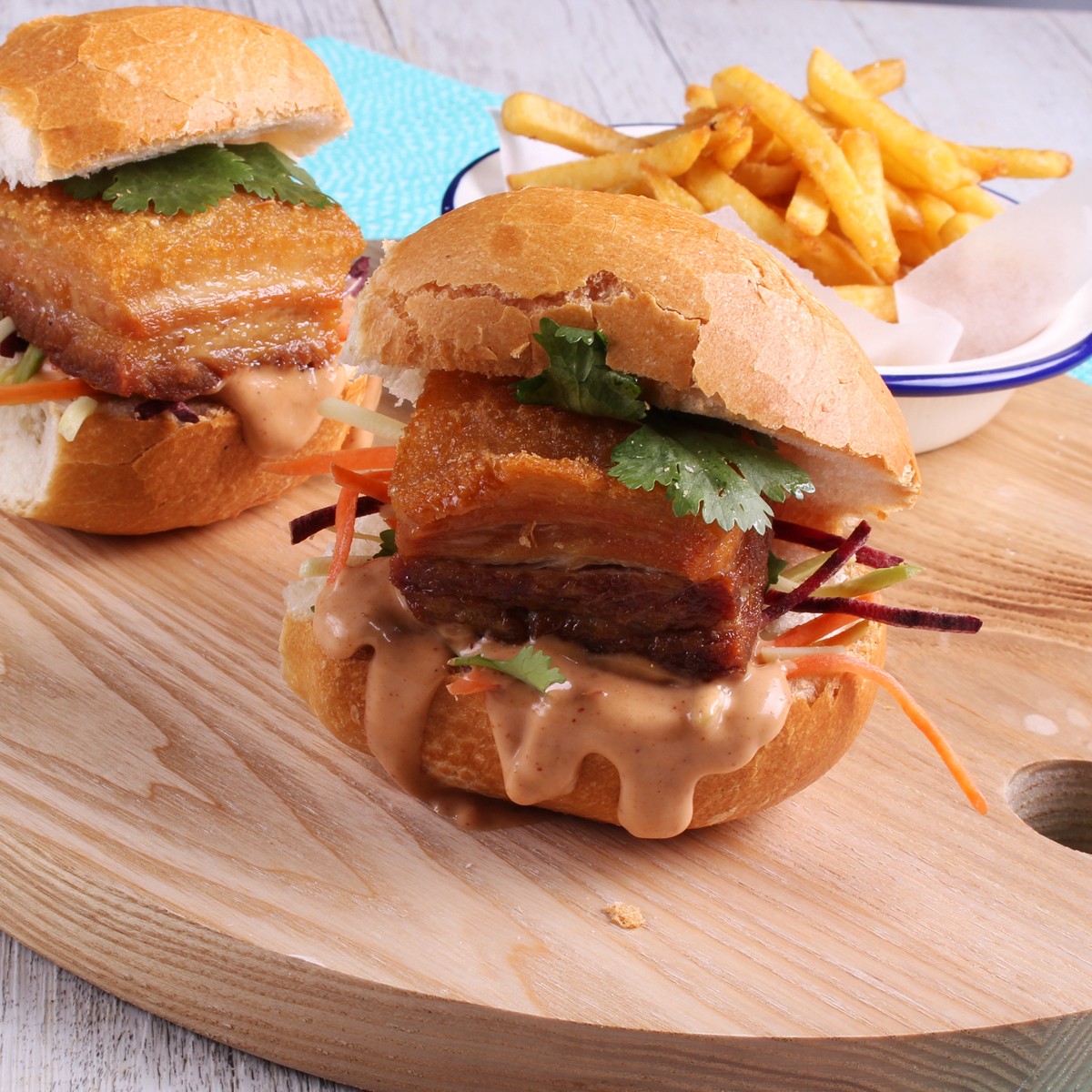 Asian Pork Belly Sliders - Three Aussie Farmers Slow Cooked Pork Belly