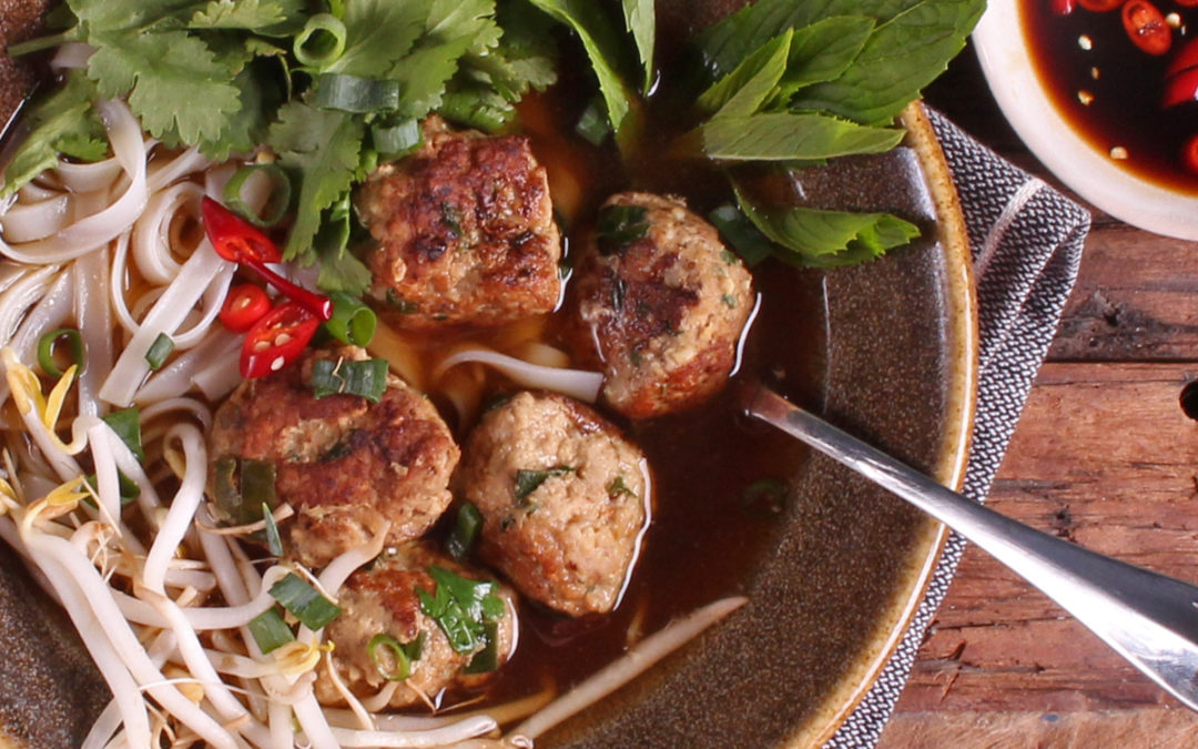 Vietnamese Pork Meatball Pho
