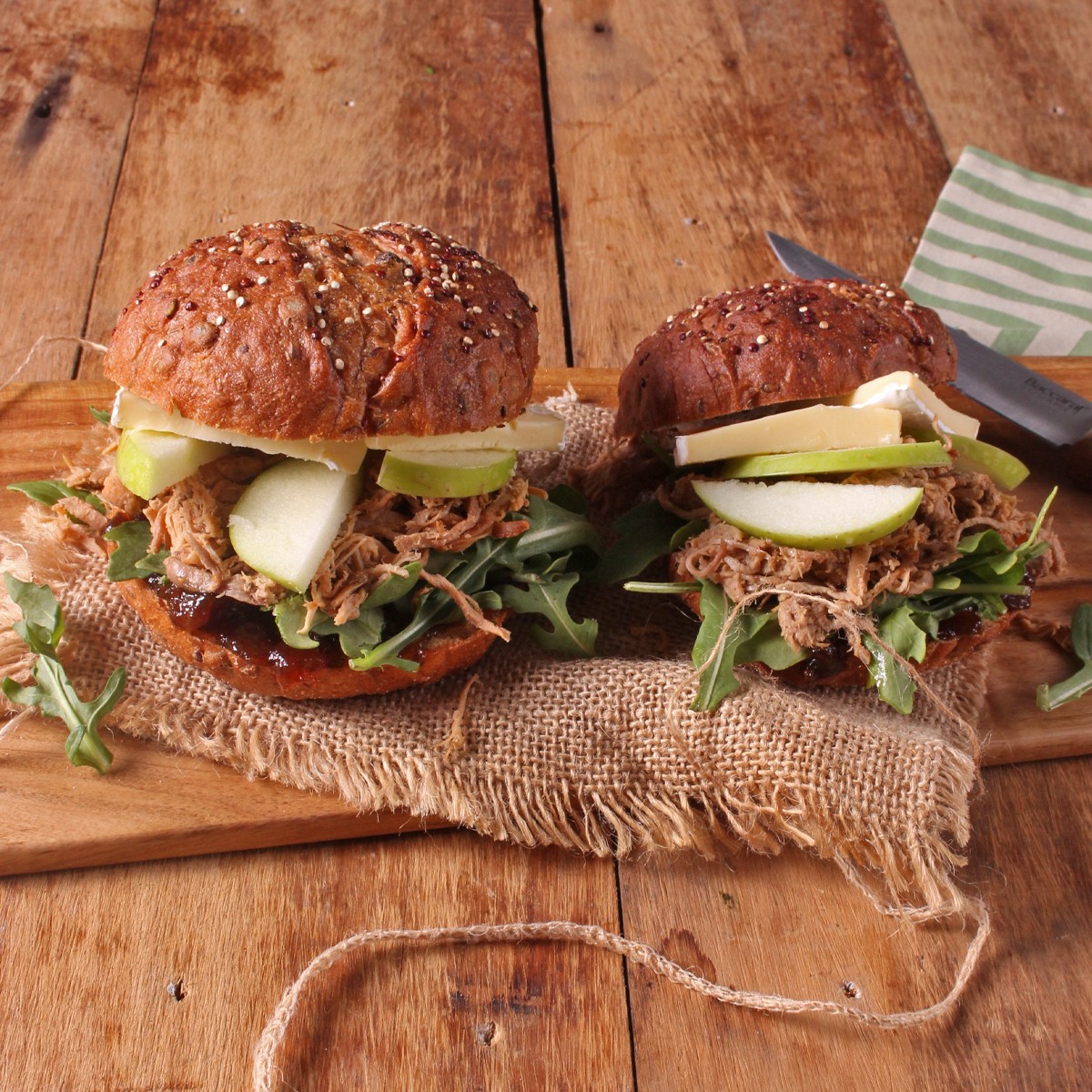 Pulled Pork, Apple and Brie Sliders - Three Aussie Farmers Py