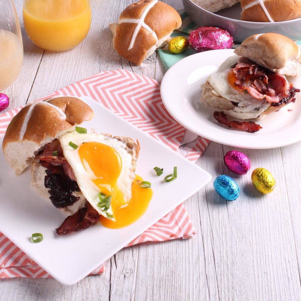 Ham and Egg Hot Cross Buns Recipe