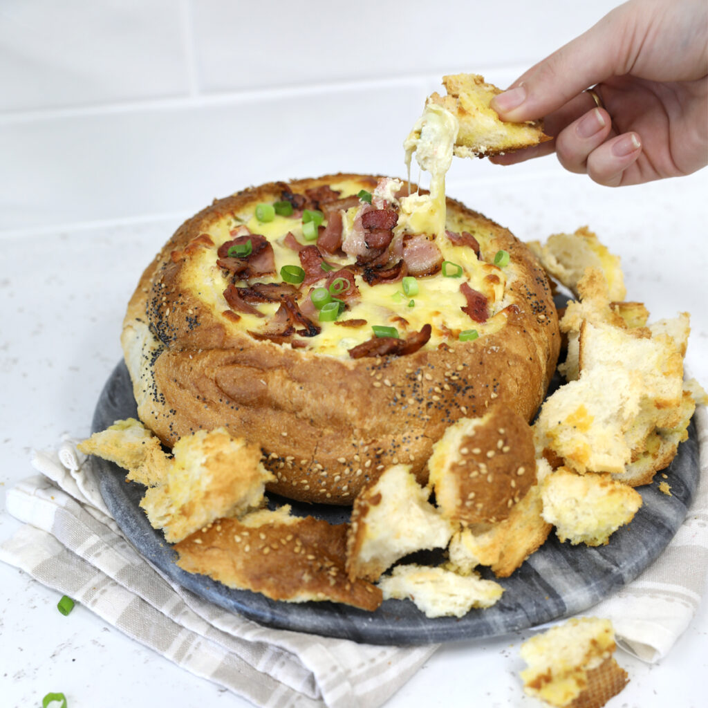 Bacon Queso Cob Loaf