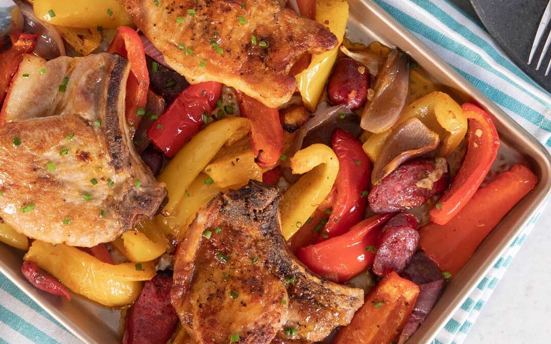 Smoked Paprika Pork Chop with Peppers