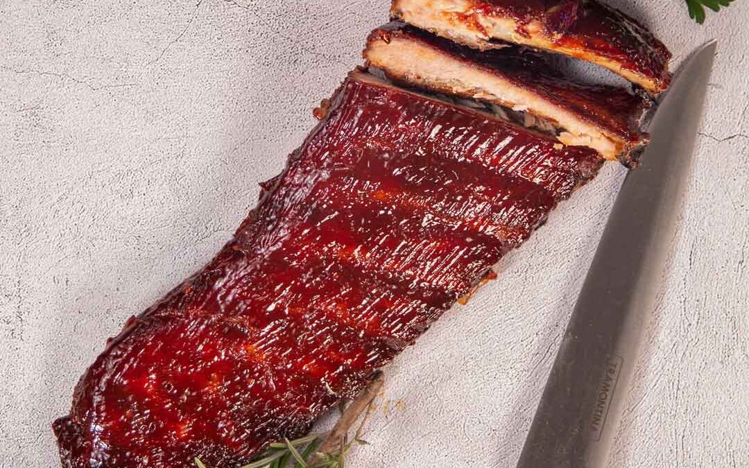 Spare Ribs with Maple Bourbon BBQ Sauce