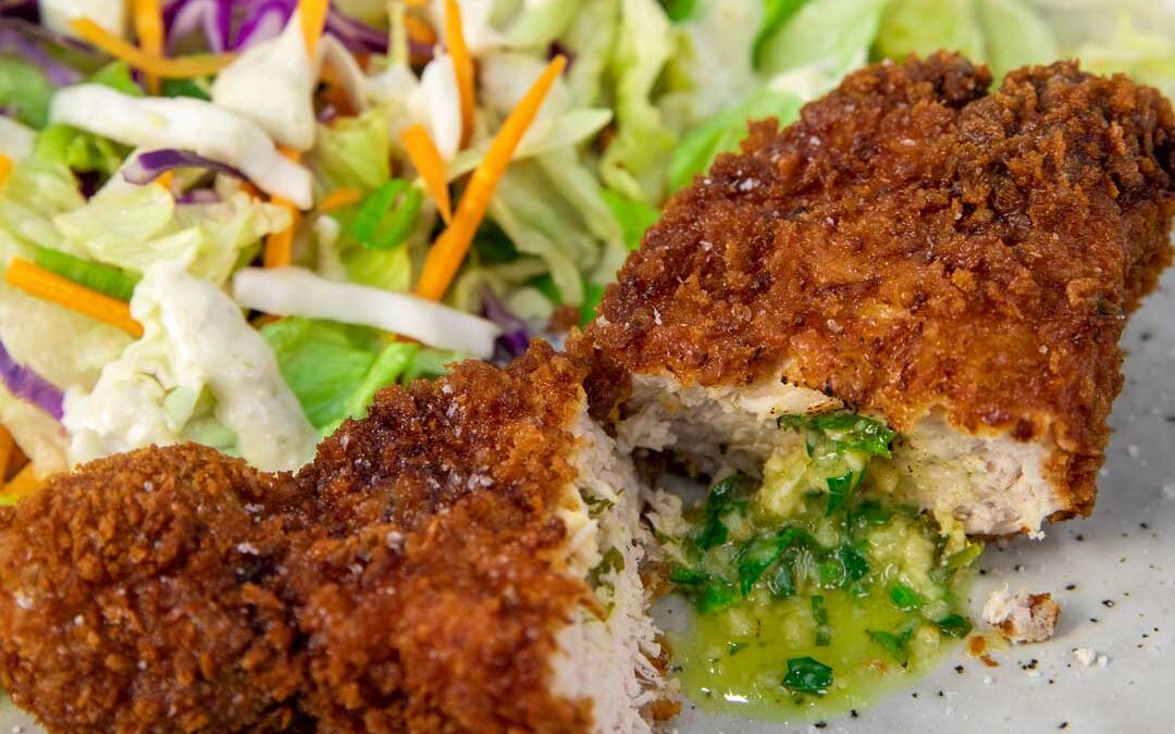 Pork Kiev with Herb and Garlic Butter
