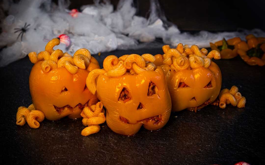 Spooky Stuffed Capsicums