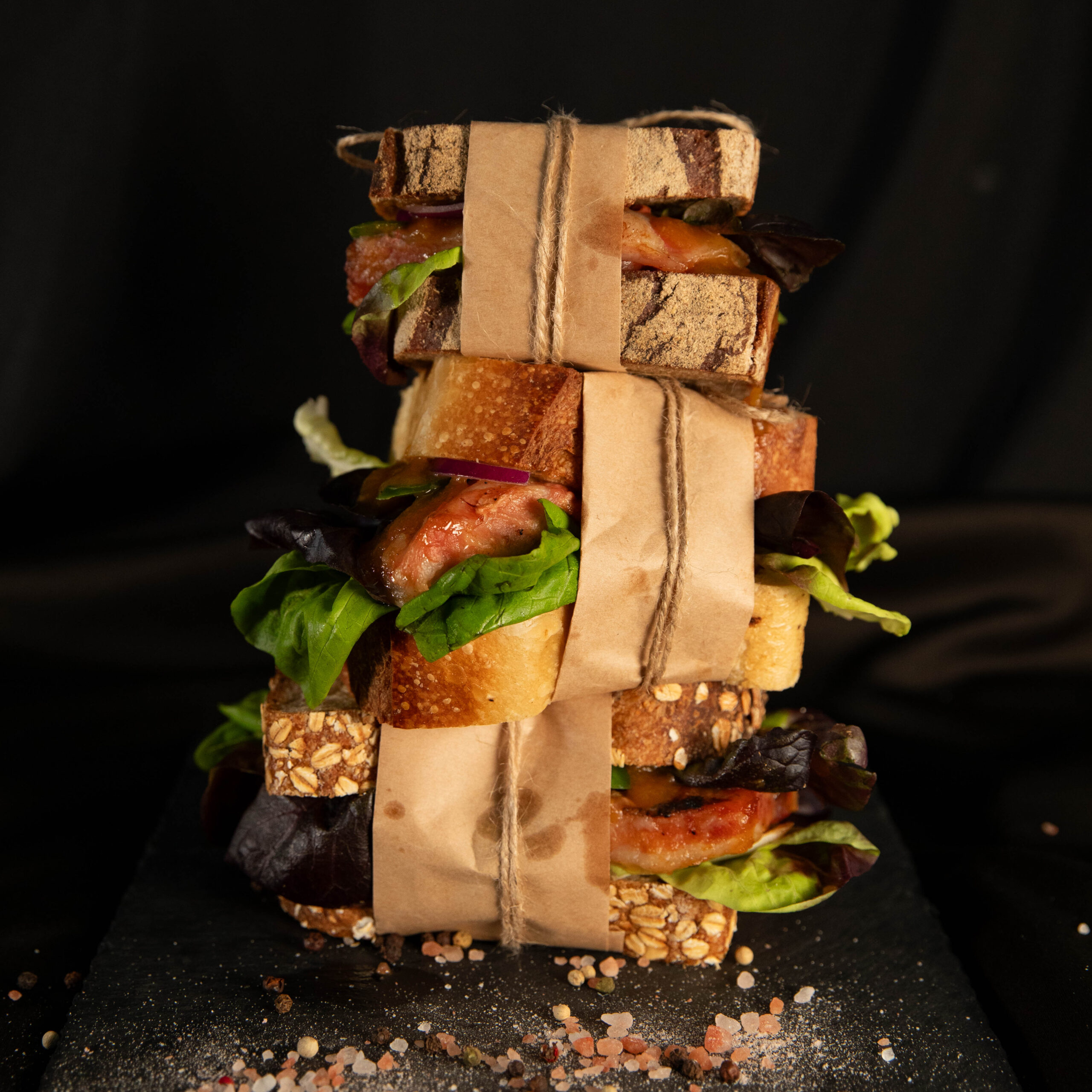 SunPork Fresh Foods - Smoked Pork Cheek Sandwich with Spiced Pineapple Relish